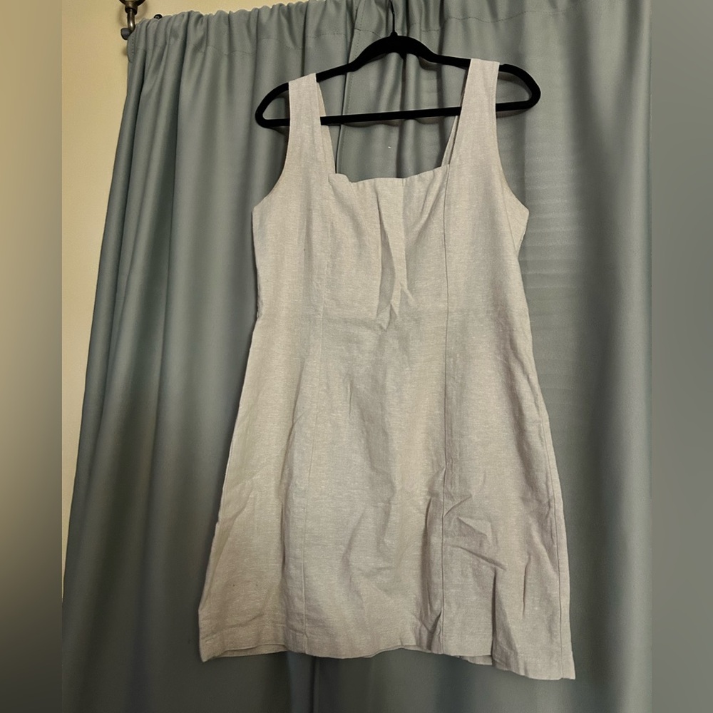Old Navy Tan Textured box neck dress